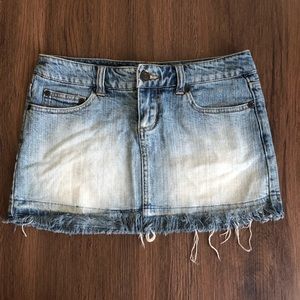 Forever 21 jean mini skirt frayed